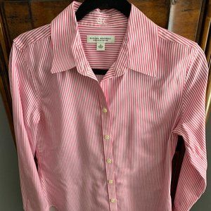Banana Republic Pink & White Stripe Button Up